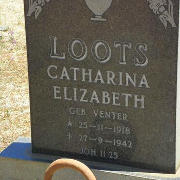 LOOTS Catharina Elizabeth nee VENTER 1918-1942