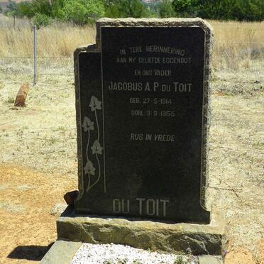 TOIT Jacobus A.P., du 1914-1955