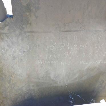 PLESSIS J.A.D.B., du 1855-1908