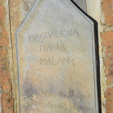 MALAN Magdalena Maria 1908-1909