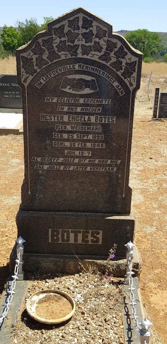 BOTES Hester Engela nee WEIDEMAN 1893-1948