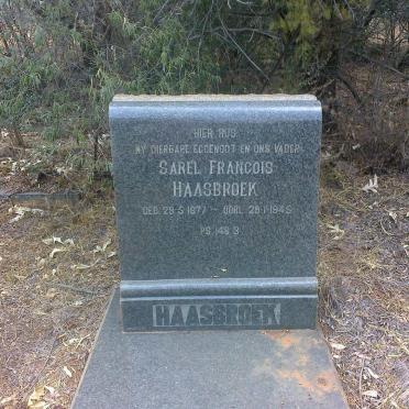 HAASBROEK Sarel Francois 1877-1945