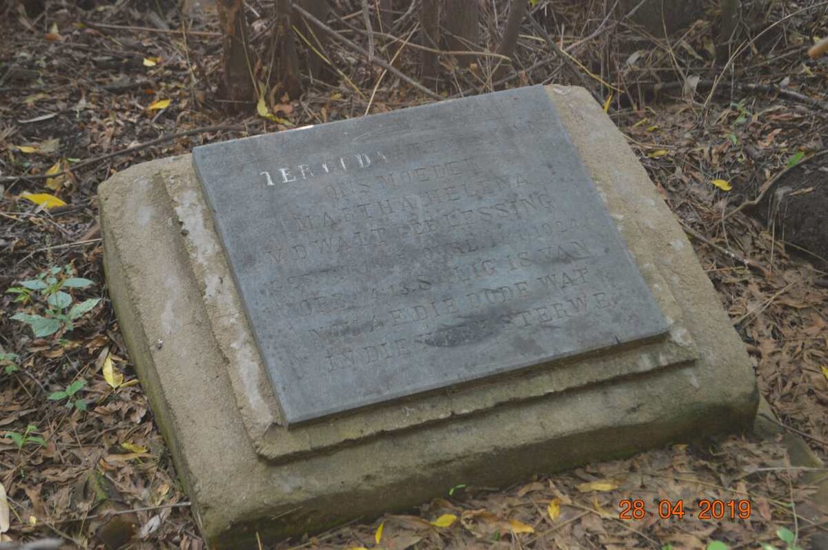 WALT Martha Helena, van der nee LESSING 1885-1924