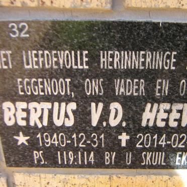 HEEVER Bertus, v.d. 1940-2014