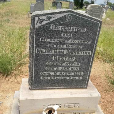 BESTER Wilhelmina Christina nee STEYN 1871-1936