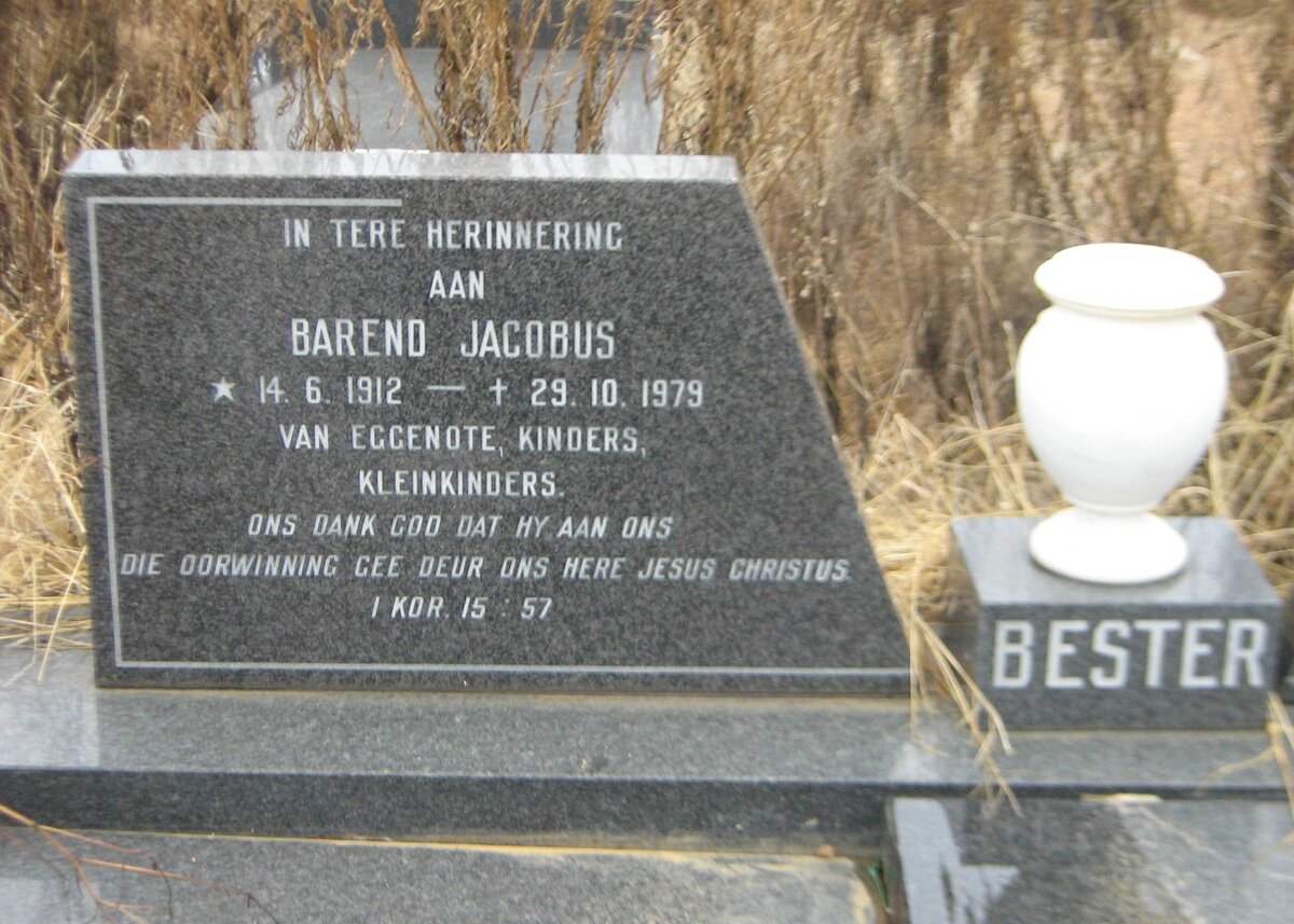 BESTER Barend Jacobus 1912-1979
