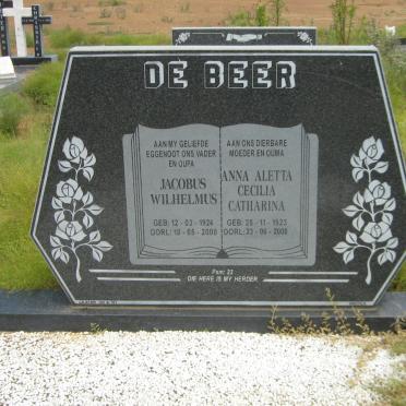 BEER Jacobus Wilhelmus, de 1924-2000 &amp; Anna Aletta Cecilia Catharina 1923-2006