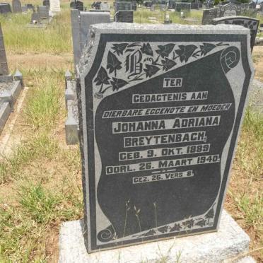 BREYTENBACH Johanna Adriana 1889-1940
