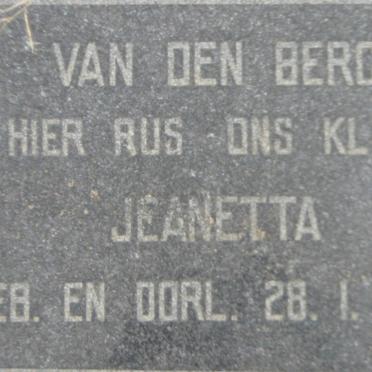 BERG Jeanetta, van den 1970-1970