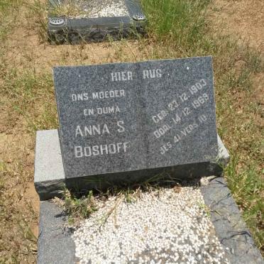 BOSHOFF Anna S. 1903-1969