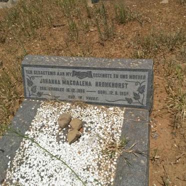 BRONKHORST Johanna Magdalena nee GROBLER 1886-1956