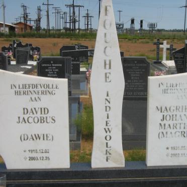 FOUCHE David Jacobus 1918-2003 :: FOUCHE Magrietha Johanna Marthina 1931-2002