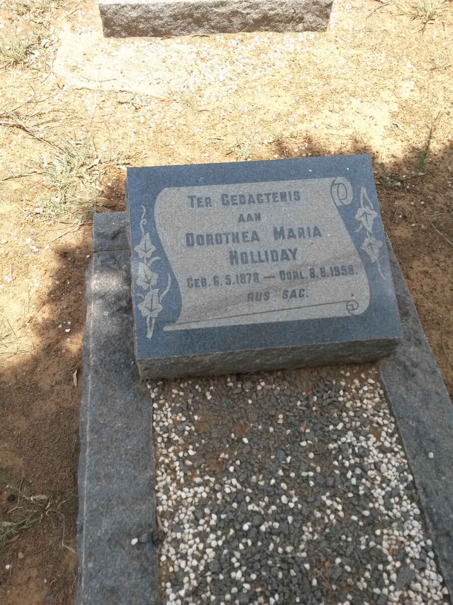 HOLLIDAY Dorothea Maria 1878-1958