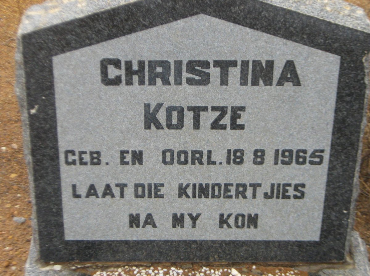 KOTZE Christina 1965-1965