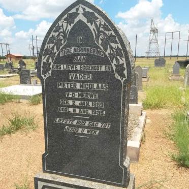 MERWE Pieter Nicolaas, v.d. 1859-1935