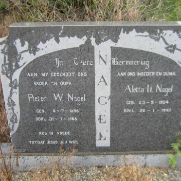 NAGEL Pieter W. 1896-1968 &amp; Aletta H. 1904-1993