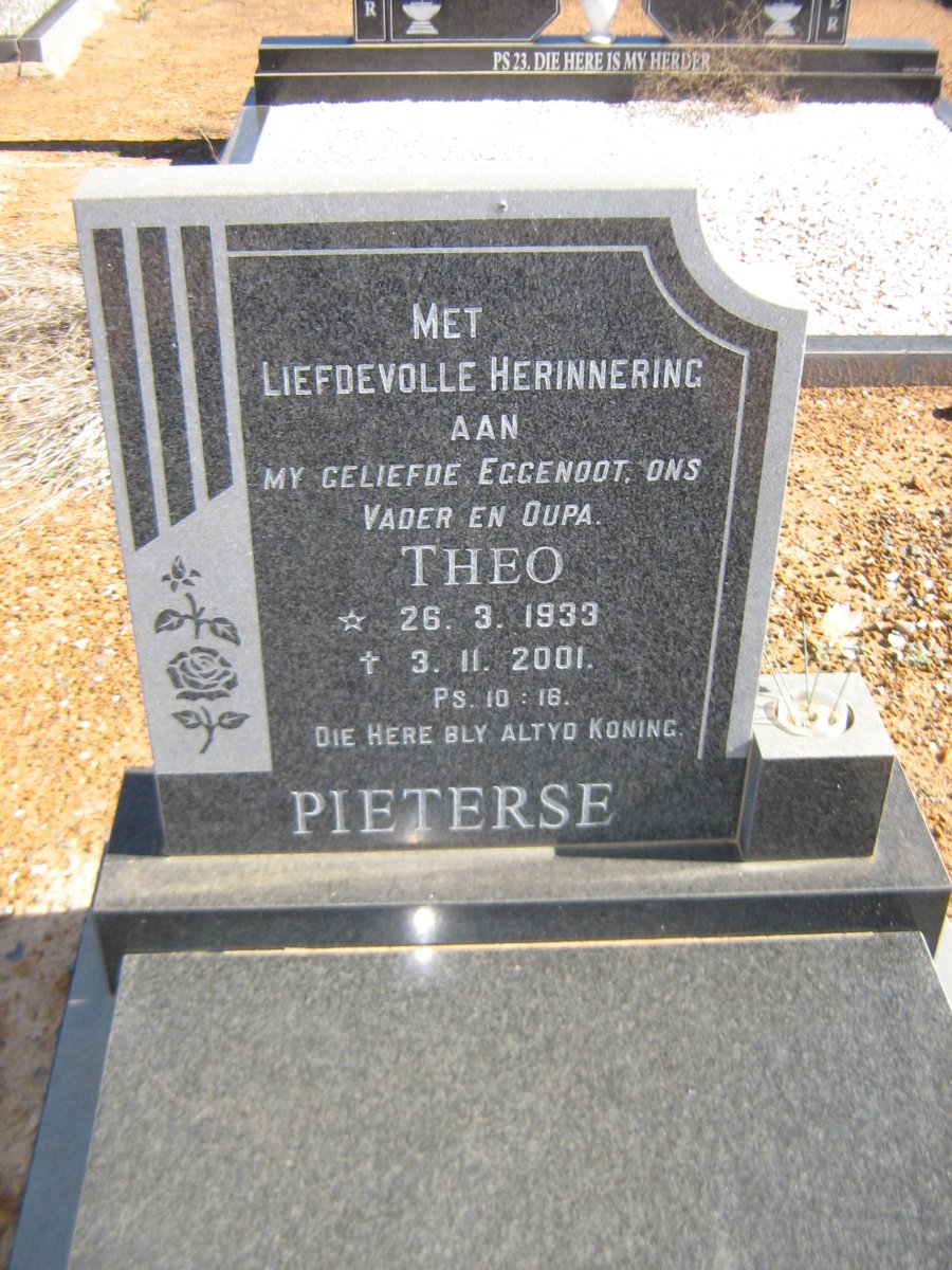 PIETERSE Theo 1933-2001