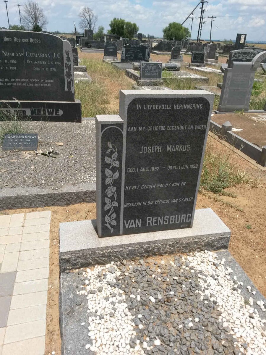 RENSBURG Joseph Markus, van 1892-1958