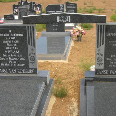 RENSBURG Abram, Janse van 1925-2009 &amp; Rina 1932-2003