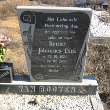 ROOYEN Rynier Johannes Dirk, van 1924-2000