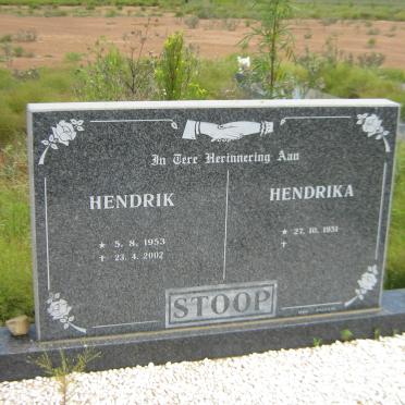 STOOP Hendrik 1953-2002 &amp; Hendrika 1951-