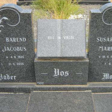 VOS Barend Jacobus 1925-2005 &amp; Susara Maria 1932-1989