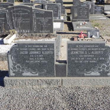 ALBERTS Jacob Johannes 1904-1967 &amp; Jeanetha S.L. KOEKEMOER 1911-1978