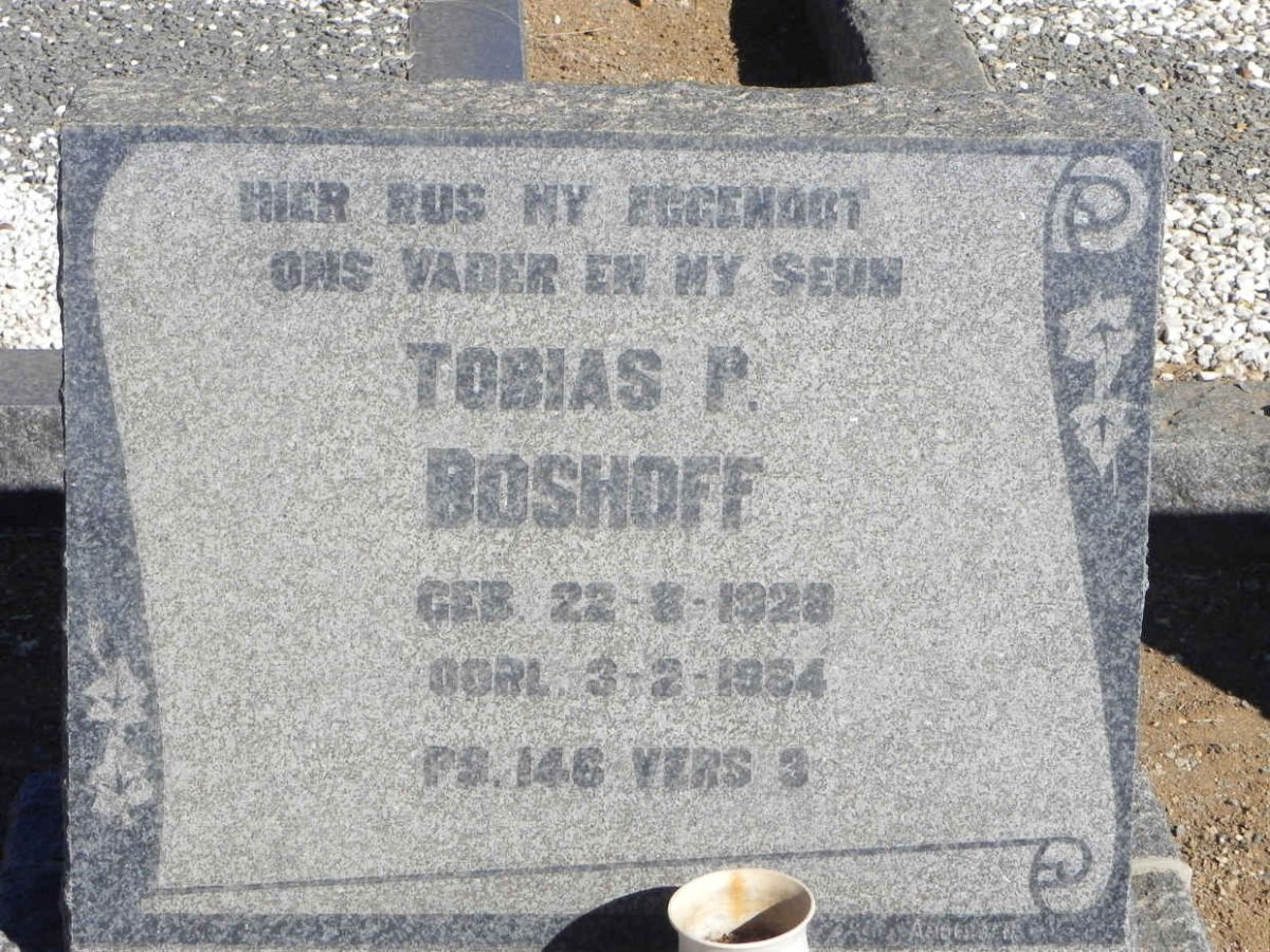 BOSHOFF Tobias P. 1928-1984