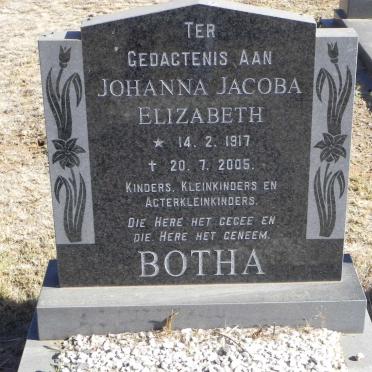 BOTHA Johanna Jacoba Elizabeth 1917-2005