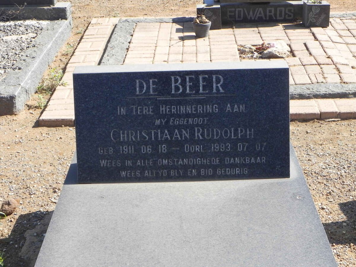 BEER Christiaan Rudolph, de 1911-1993