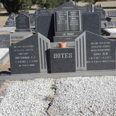 BOTES Anthonie J.J. 1903-1995 &amp; Anna M.M. 1907-1973
