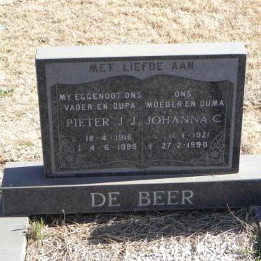 BEER Pieter J.J., de 1916-1988 &amp; Johanna C. 1921-1990