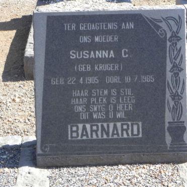 BARNARD Barend Jacobus 1905-1969 &amp; Susanna C. KRUGER 1905-1985 