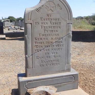 CORNELIUS Frederick Petrus 1867-1918