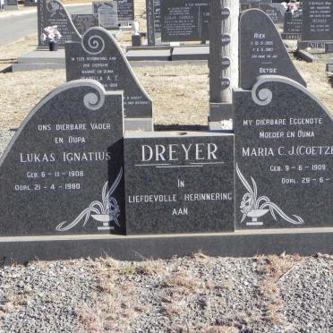 DREYER Lukas Ignatius 1908-1980 &amp; Maria C.J. COETZEE 1909-1979