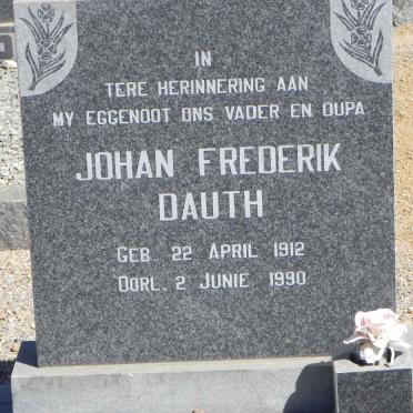 DAUTH Johan Frederik 1912-1990