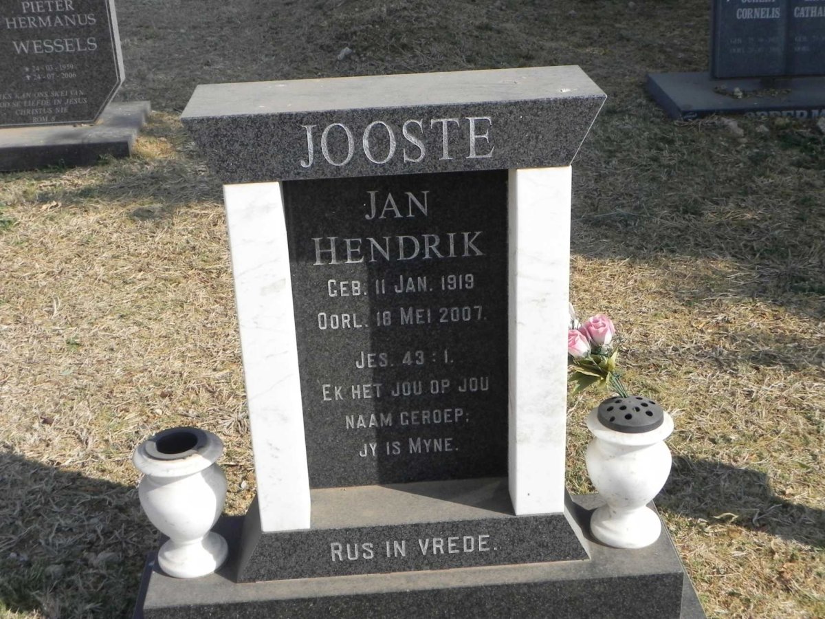 JOOSTE Jan Hendrik 1919-2007