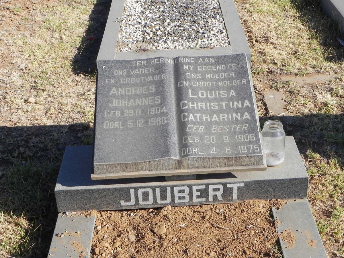 JOUBERT Andries Johannes 1904-1980 &amp; Louisa Christina Catharina BESTER 1906-1975