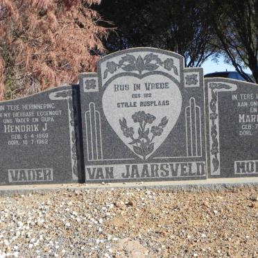 JAARSVELD Hendrik J., van 1869-1962 &amp; Maria F.S. 1878-