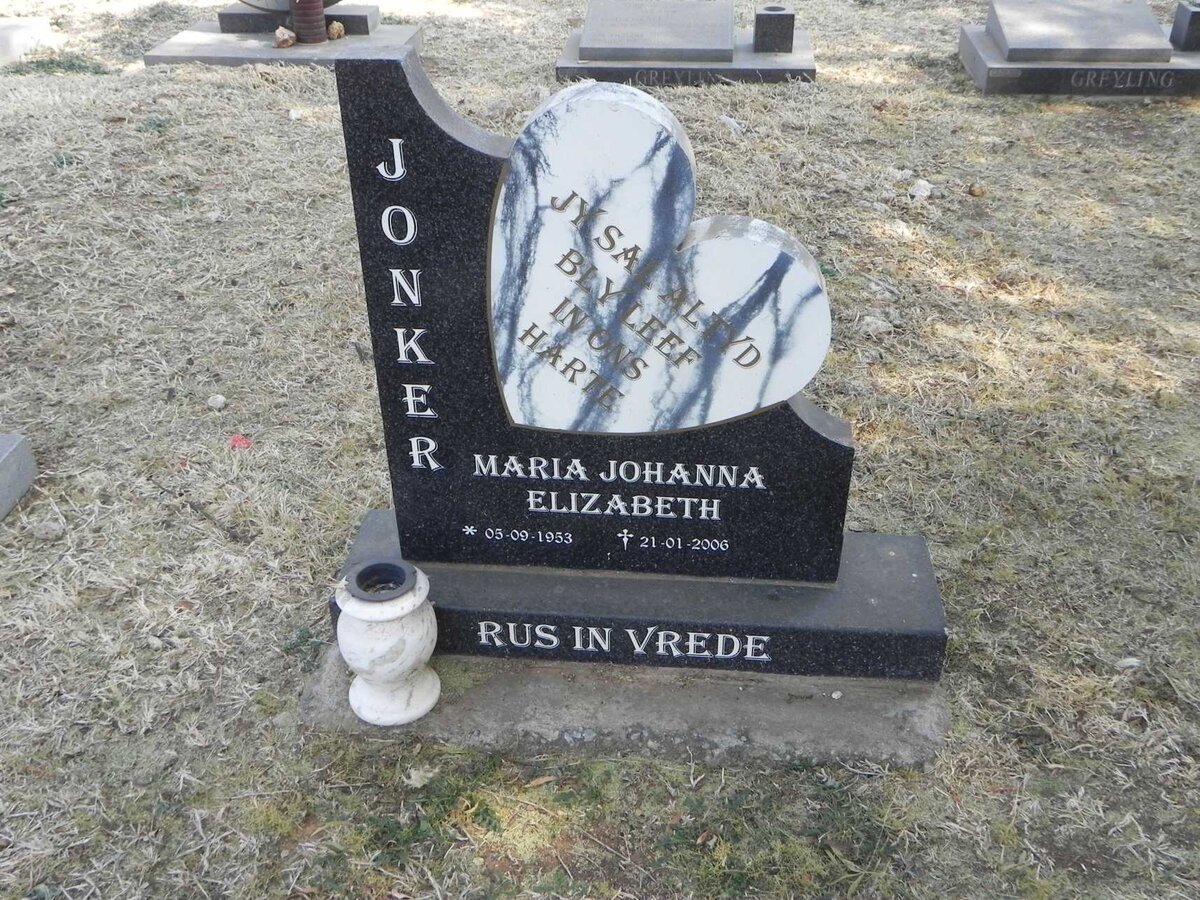 JONKER Maria Johanna Elizabeth 1953-2006