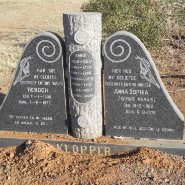 KLOPPER Henoch 1908-1972 &amp; Anna Sophia MARAIS 1906-1979