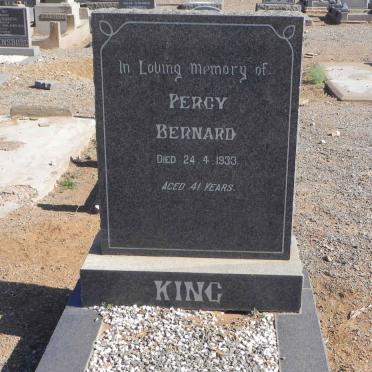 KING Percy Bernard -1933