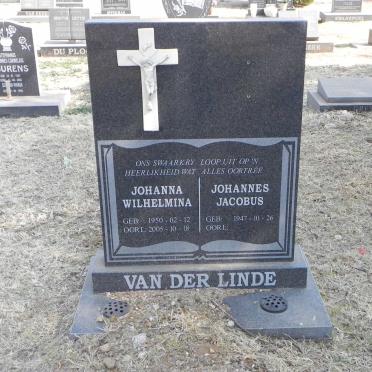 LINDE Johannes Jacobus, van der 1947- &amp; Johanna Wilhelmina 1950-2005