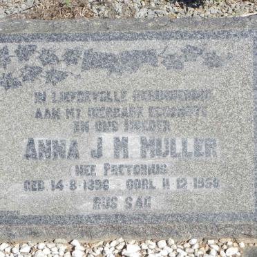 MULLER Anna J.M. nee PRETORIUS 1896-1959