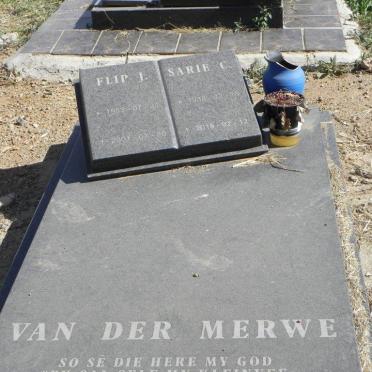MERWE Flip J., van der 1953-2001 &amp; Sarie C. 1938-2015