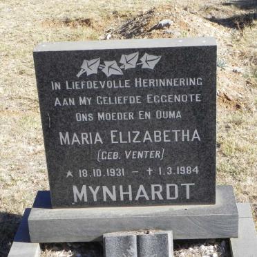 MYNHARDT Maria Elizabetha nee VENTER 1931-1984