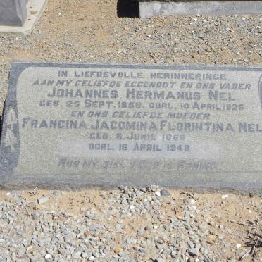NEL Johannes Hermanus 1859-1926 &amp; Francina Jacomina Florintina 1868-1948