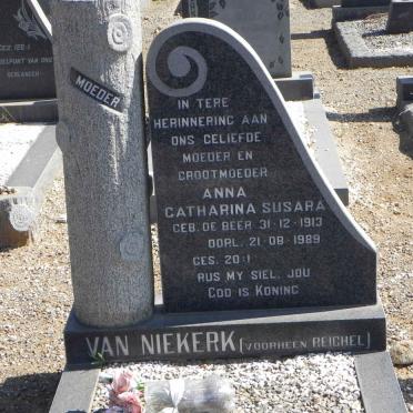 NIEKERK Anna Catharina Susara, van formerly REICHEL nee DE BEER 1913-1989