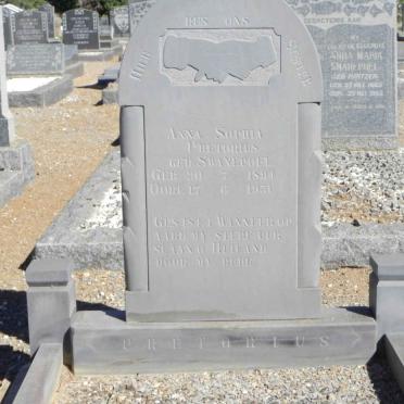 PRETORIUS Anna Sophia nee SWANEPOEL 1894-1951