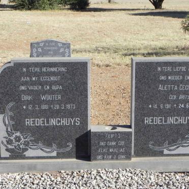 REDELINGHUYS Dirk Wouter 1881-1973 &amp; Aletta Cecielia BRITS 1911-1997